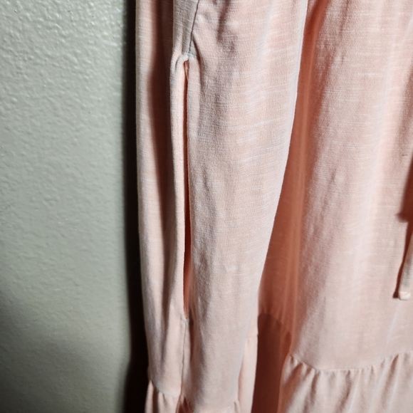 Old Navy Womens Washed Coral Tiered Slub-Knit Midi Cami Swing Dress-Size L - Picture 9 of 12